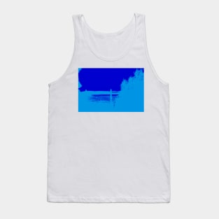 Low cloud and light over lake edge making monochromatic effect. Tank Top